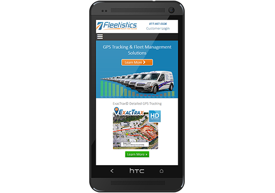 Fleetistics Home Page - Mobile